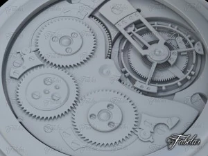 watch mechanism 17 no textures 3D Model