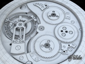 watch mechanism 17 no textures 3D-Modell