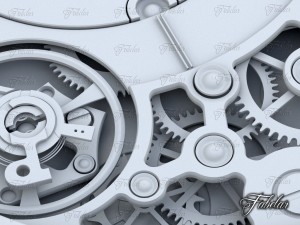 watch mechanism 18 no textures 3D Model