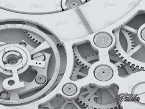 watch mechanism 18 no textures 3D Model