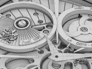 watch mechanism 20 no textures Modelo 3D