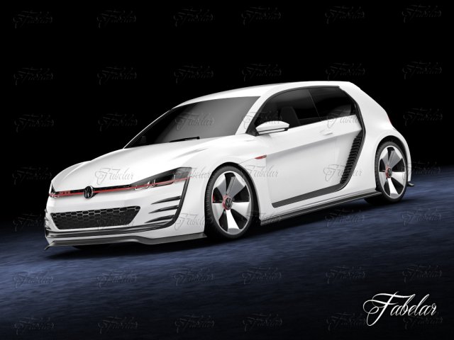 volkswagen design vision gti 3D Model .c4d .max .obj .3ds .fbx .stl .blend 