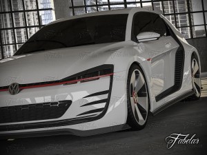 volkswagen design vision gti garage 3D Model