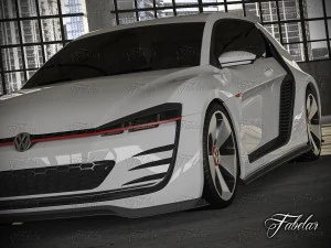 Volkswagen Design Vision GTI Garage 3D Modell