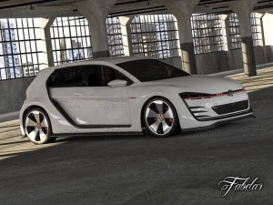 volkswagen design vision gti garage 3D Модель