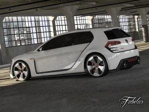 volkswagen design vision gti garage 3D Model