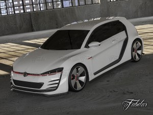 volkswagen design vision gti garage 3D Модель