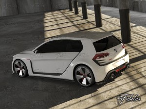 volkswagen design vision gti garage 3D Модель