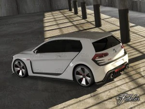 volkswagen design vision gti garage 3D Model