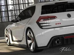 volkswagen design vision gti garage 3D Model