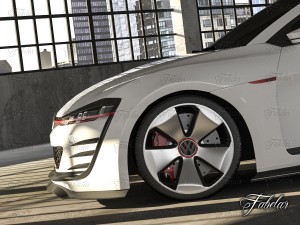 volkswagen design vision gti garage 3D Модель
