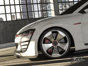 volkswagen design vision gti garage 3D Model