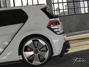 volkswagen design vision gti garage 3D Модель