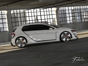 volkswagen design vision gti garage 3D Модель