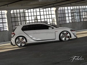 volkswagen design vision gti garage 3D Model