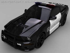 mustang shelby gt500 barricade 3D मॉडल