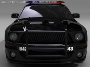 mustang shelby gt500 barricade 3D मॉडल
