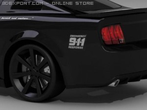 mustang shelby gt500 barricade 3D मॉडल