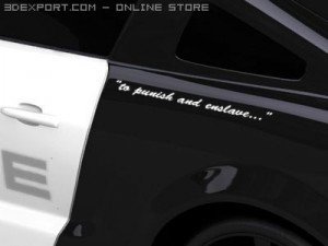 mustang shelby gt500 barricade 3D मॉडल