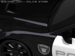 mustang shelby gt500 barricade 3D मॉडल