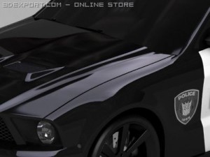 mustang shelby gt500 barricade 3D मॉडल