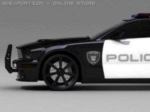 mustang shelby gt500 barricade 3D मॉडल