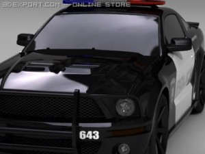mustang shelby gt500 barricade 3D मॉडल