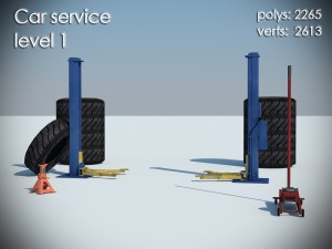 car service level 1 Model 3D