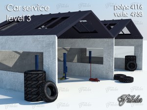 car service level 3 Modelo 3D