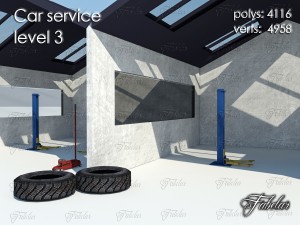 car service level 3 Modelo 3D