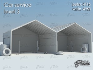 car service level 3 Modelo 3D