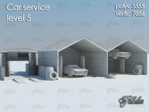 car service level 5 3D Model