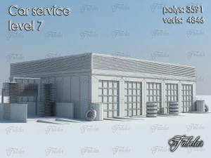 car service level 7 3D Model