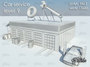 car service level 9 3D Model