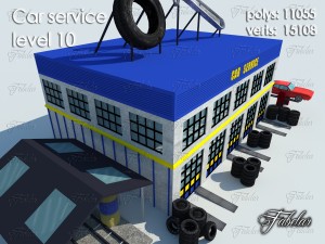car service level 10 Model 3D
