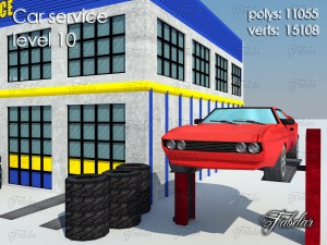 car service level 10 Model 3D