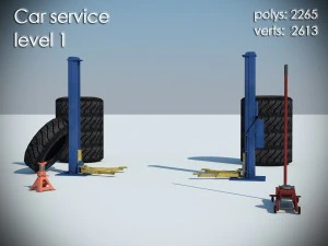 car service all 10 levels 3D Model