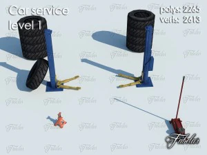 car service all 10 levels 3D Model