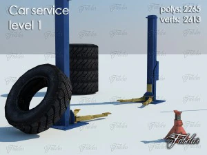 car service all 10 levels 3D Model