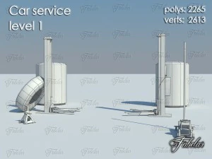 car service all 10 levels 3D Model