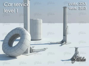 car service all 10 levels 3D Model