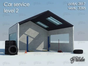 car service all 10 levels 3D Model