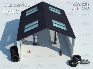 car service all 10 levels 3D 모델