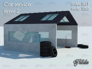 car service all 10 levels 3D Model