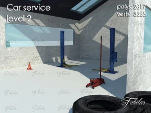 car service all 10 levels 3D Model