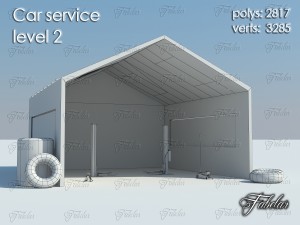 car service all 10 levels 3D 모델