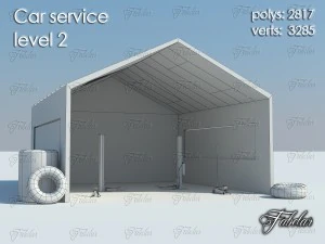 car service all 10 levels 3D Model