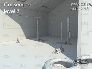 car service all 10 levels 3D Model