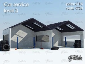 car service all 10 levels 3D Model
