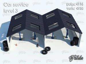 car service all 10 levels 3D Model
